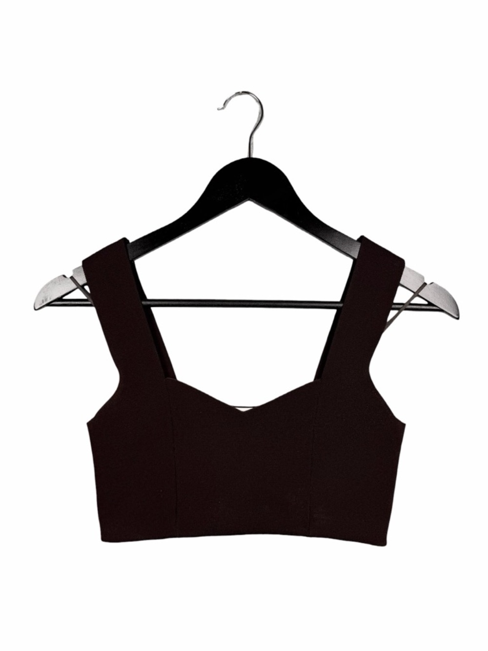 $195 A.L.C. Women's Brown Jordana Knit V-Neck Bra Crop Top Size M‎